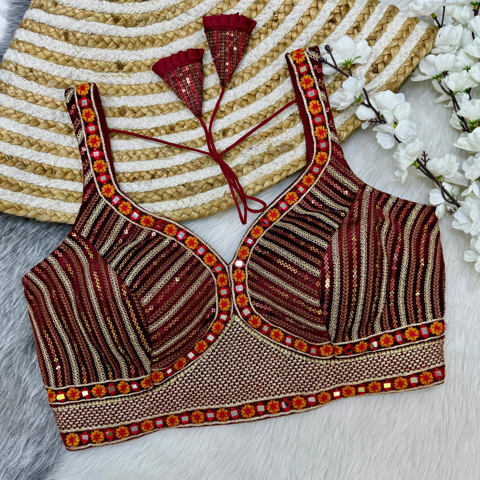 Rk Blouse Soft Velvet Designer Party Wear Sleeveless Blouse Wholesale Shop In Surat
